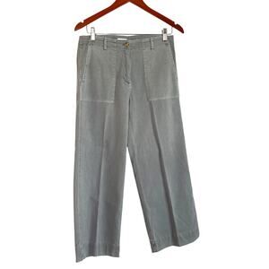J.Jill Wide Leg Crop Utility Pants Size 6 Gray Stretch Comfy Fisherman Coastal